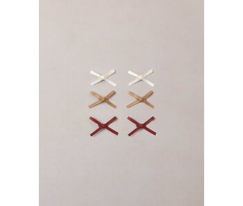 MINI SATIN RIBBON BOWS SPICE, IVORY, GOLD