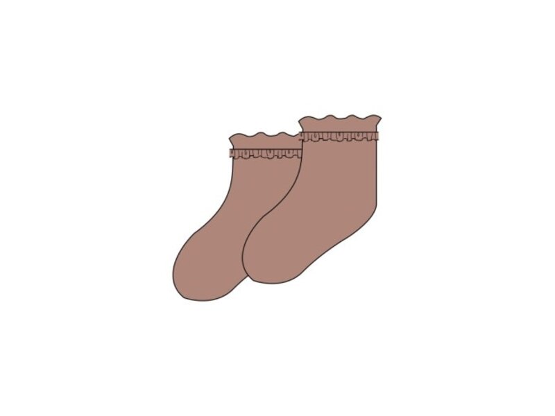 Rylee + Cru LLC RUFFLE SOCKS SPICE, IVORY