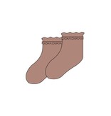 Rylee + Cru LLC RUFFLE SOCKS SPICE, IVORY