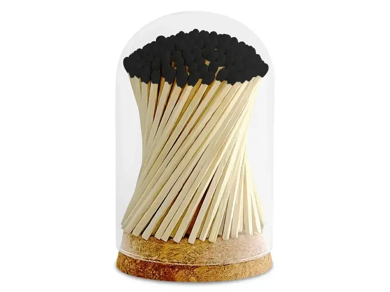 Thankful Greetings 4" Matches in Premium Glass Cloche