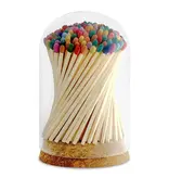 Thankful Greetings 4" Matches in Premium Glass Cloche