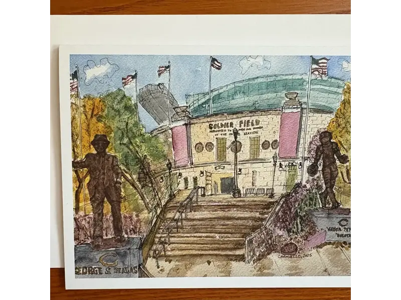 Maggie Caravello Chicago, Soldier Field Note Card
