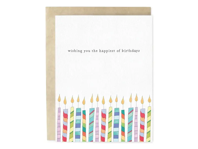 Skribbles Candle Birthday Wishes Hand-Illustrated Greeting Card
