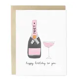 Skribbles Moet Champagne Happy Birthday Greeting Card