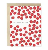 Skribbles Thanks A Million Ladybug Thank You Greeting Card