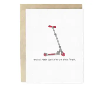 Razor Scooter Hand-Illustrated Love Greeting Card