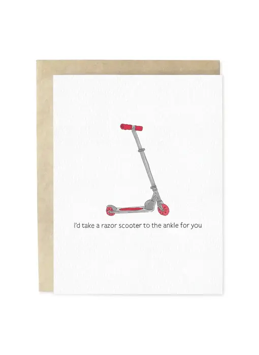 Razor Scooter Hand-Illustrated Love Greeting Card