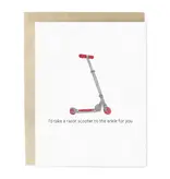 Skribbles Razor Scooter Hand-Illustrated Love Greeting Card
