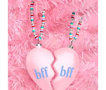 Bff Ornament - 2 Piece Split Heart Ornament