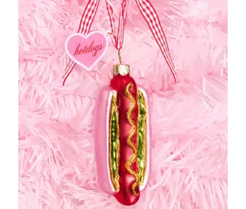 Hot Dog Ornament - Iridescent Ornament