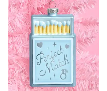 Perfect Match Ornament - Blue Matchbox Ornament