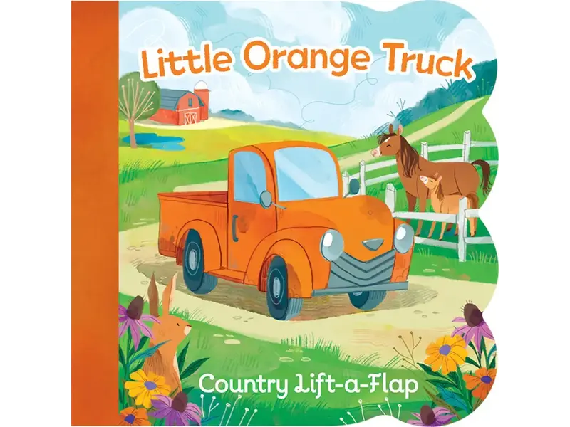 cottage door press Little Orange Truck Lift-A-Flap Novelty Board Book