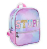 Girls Backpack with Glitter Varsity Letters - Mini Tie Dye