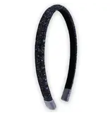 Black Glitter Headband - Thin Hairbands For Kids