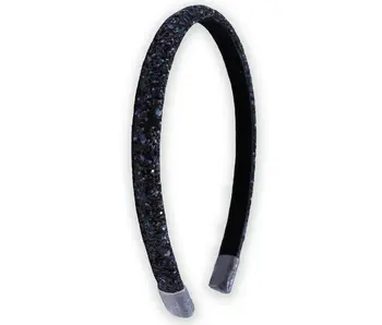 Black Glitter Headband - Thin Hairbands For Kids