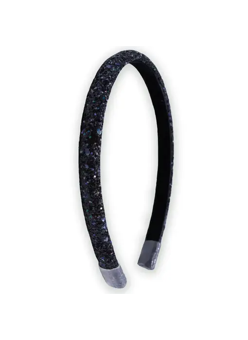 Black Glitter Headband - Thin Hairbands For Kids