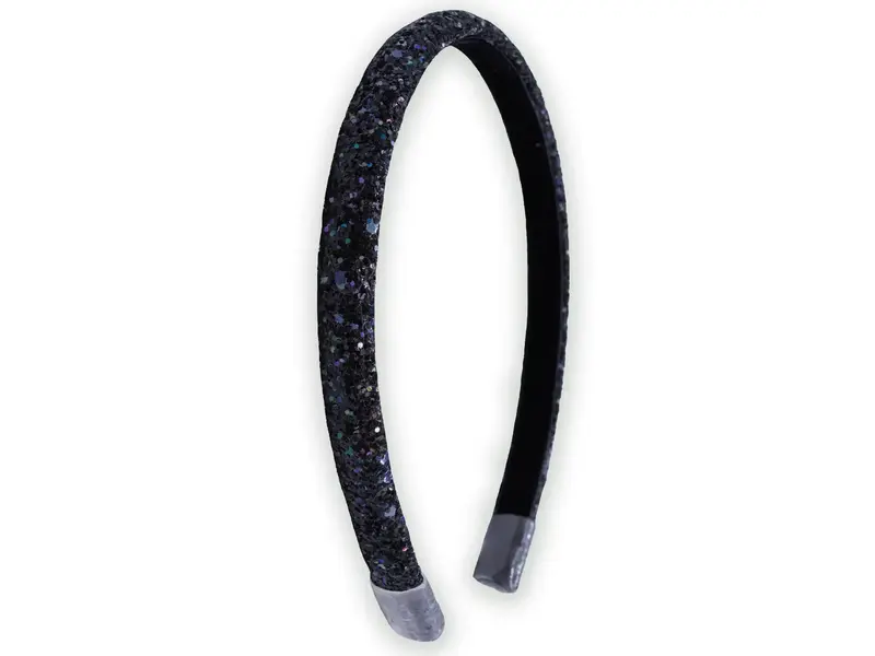 Black Glitter Headband - Thin Hairbands For Kids