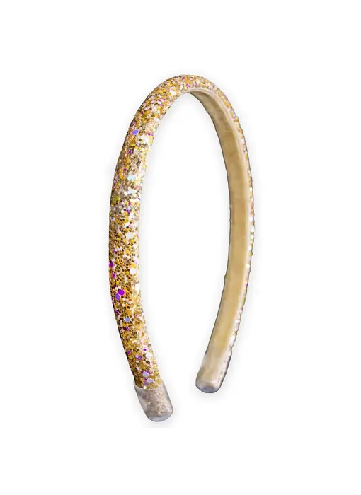 Gold Glitter Headband - Thin Hairbands For Kids