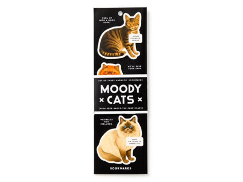 Chronicle Books Moody Cats Magnetic Bookmark Set