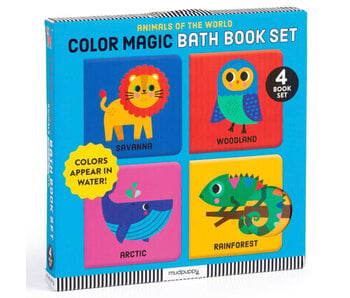 Animals of the World Color Magic Bath Book Set - by Mudpuppy