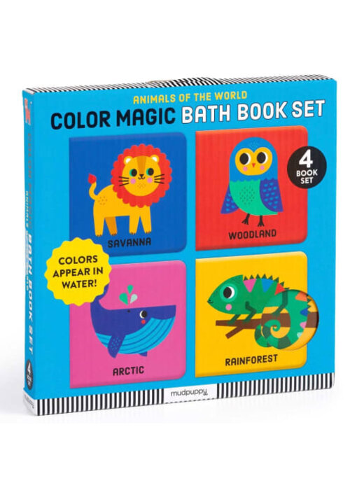 Animals of the World Color Magic Bath Book Set - by Mudpuppy