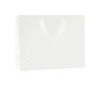 Large Gold Swiss Dot Gift Bag