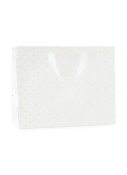 Large Gold Swiss Dot Gift Bag