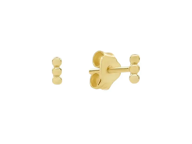 Ofina Jewelry Triple Sphere Studs, GF