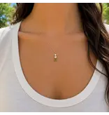 Ofina Jewelry Tripe CZ Green Ombre GF Necklace