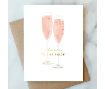 Bubbles For the Bride Greeting Card | Wedding Card
