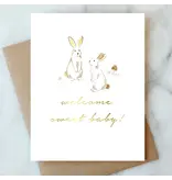Abigail Jayne Design Bunnies Baby Greeting Card | New Mom Baby Card