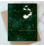Abigail Jayne Design Santa Sleigh Holiday Greeting Card | Christmas Holiday Card