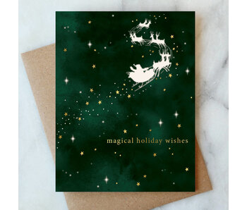 Santa Sleigh Holiday Greeting Card | Christmas Holiday Card
