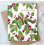 Abigail Jayne Design Vines of Holly Greeting Card | Christmas Holiday Card