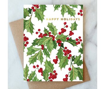 Vines of Holly Greeting Card | Christmas Holiday Card
