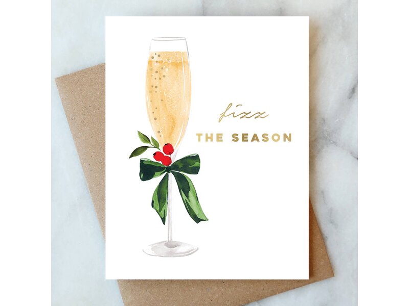 Abigail Jayne Design Fizz the Season Holiday Card | Christmas Holiday Card