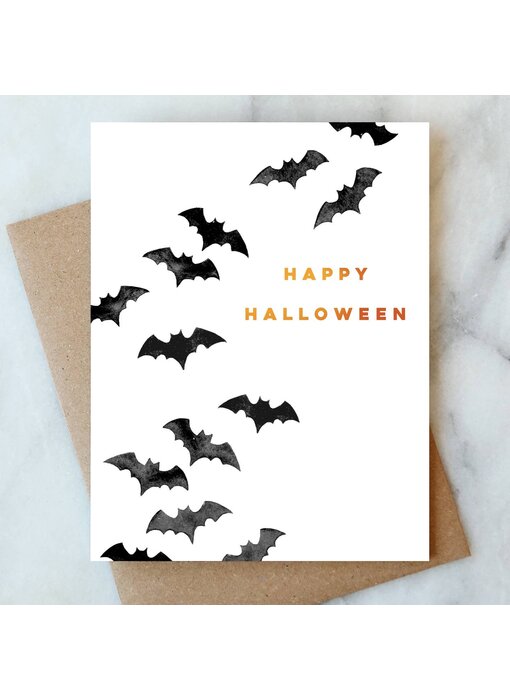 Bats Halloween Greeting Card | Fall Holiday Card