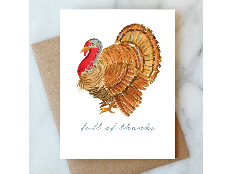 Abigail Jayne Design Turkey Thanksgiving Greeting Card | Thank You Card