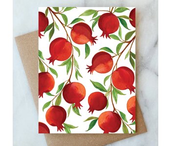 Pomegranate Botanical Blank Card