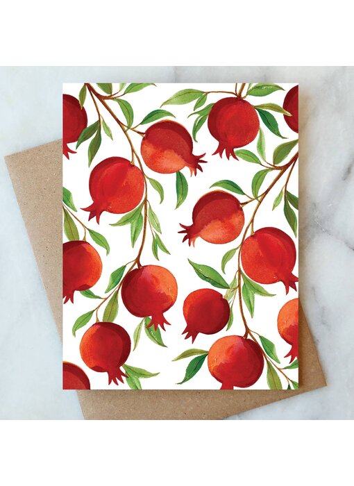 Pomegranate Botanical Blank Card