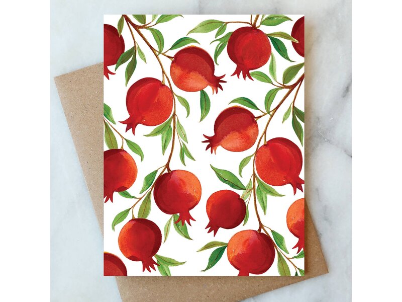 Abigail Jayne Design Pomegranate Botanical Blank Card