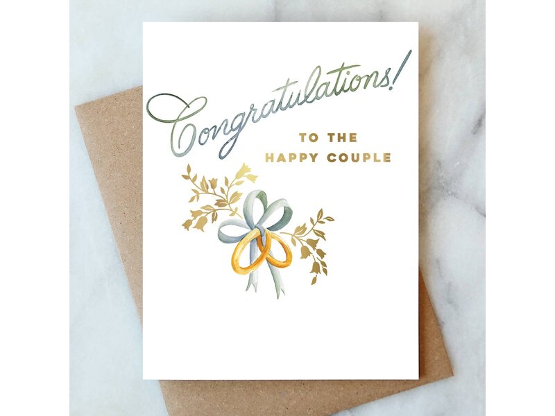 Abigail Jayne Design Wedding Rings Greeting Card | Wedding Card
