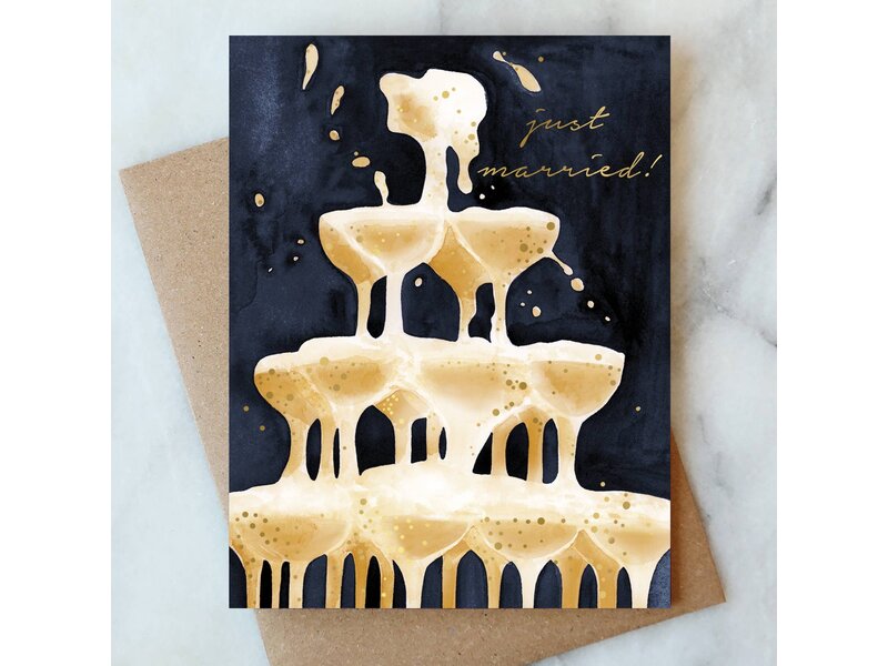 Abigail Jayne Design Wedding Bubbles Champagne Tower Card | Wedding Card