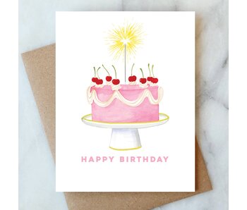 Sparkler Cake Greeting Card | Birthday Card