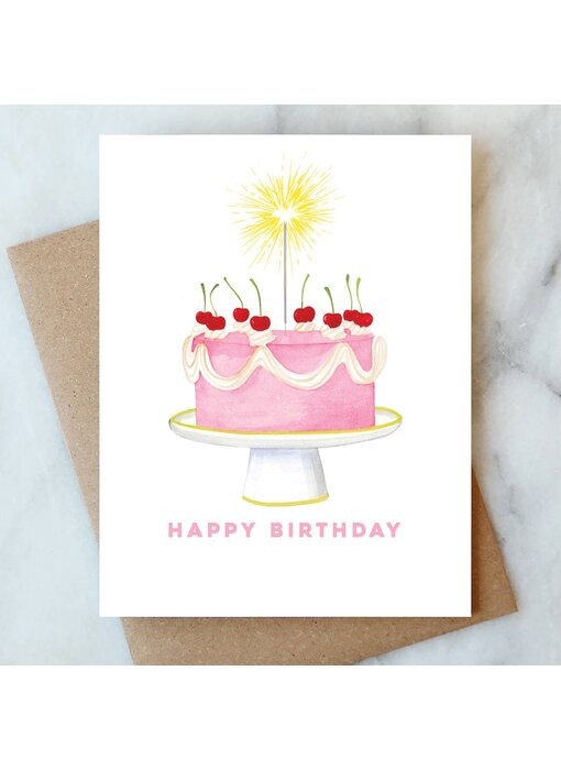 Sparkler Cake Greeting Card | Birthday Card