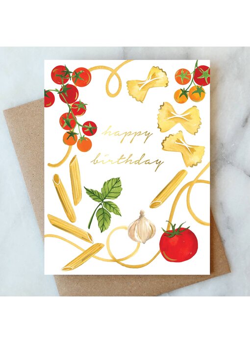 Pasta Party Birthday Greeting Card | Birthday Card