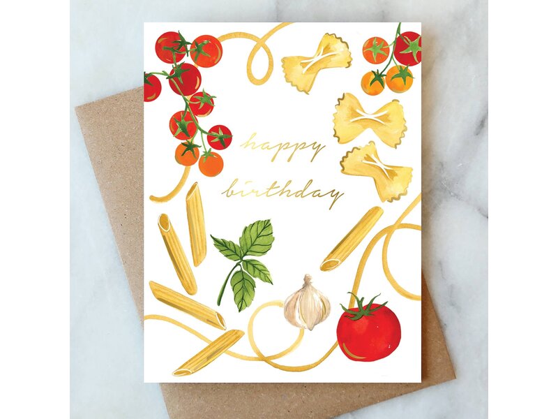 Abigail Jayne Design Pasta Party Birthday Greeting Card | Birthday Card