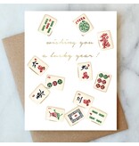 Abigail Jayne Design Mahjong Birthday Card Greeting Card | Good Luck Card