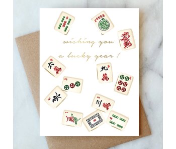 Mahjong Birthday Card Greeting Card | Good Luck Card