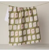 Flower Tiles Tea Towel